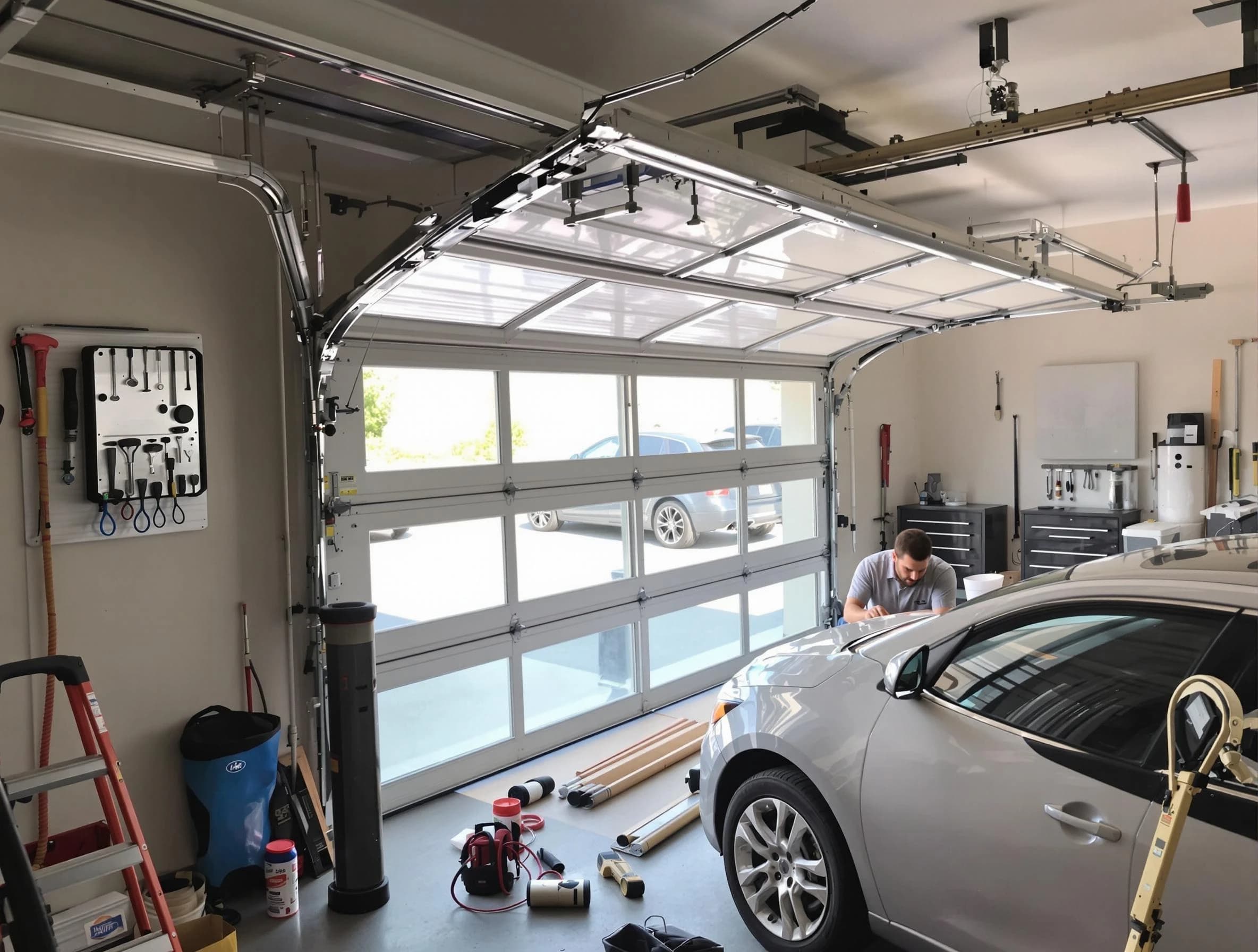 Garage door noise reduction service by Hillsborough Garage Door Repair in Hillsborough