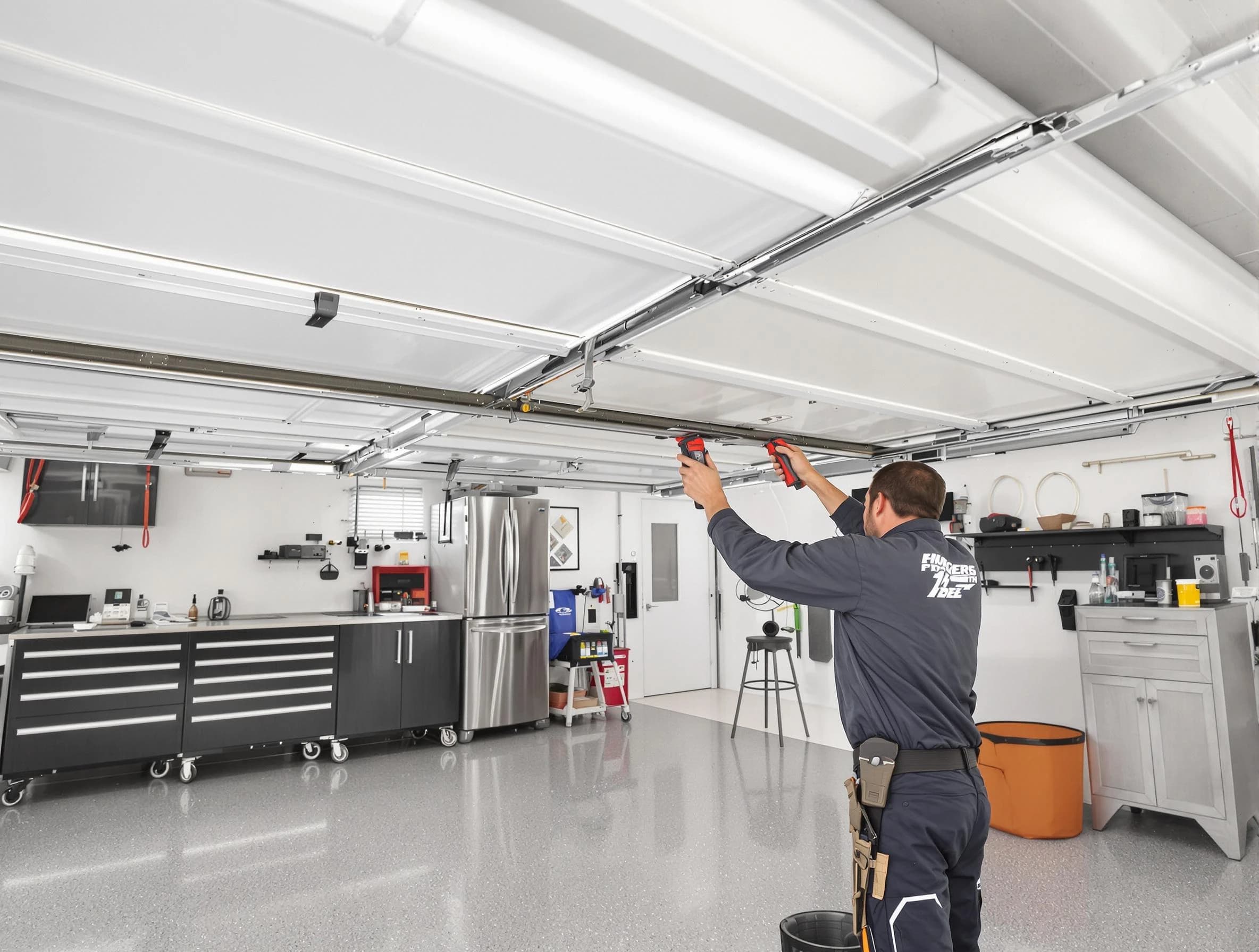 Overhead garage door repair service by Hillsborough Garage Door Repair in Hillsborough